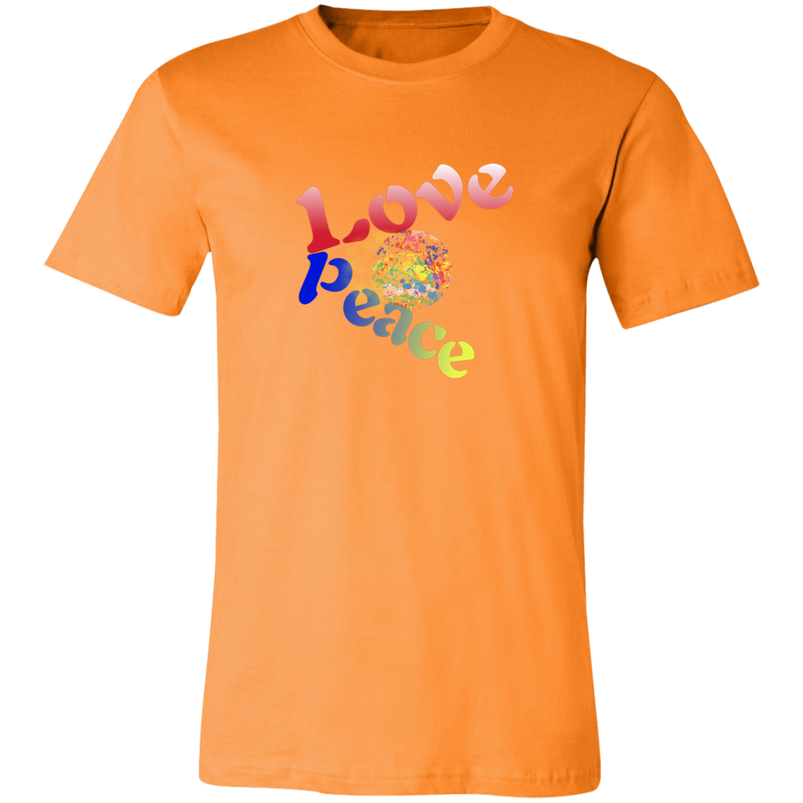 PEACE LOVE 3001C Unisex Jersey Short-Sleeve T-Shirt