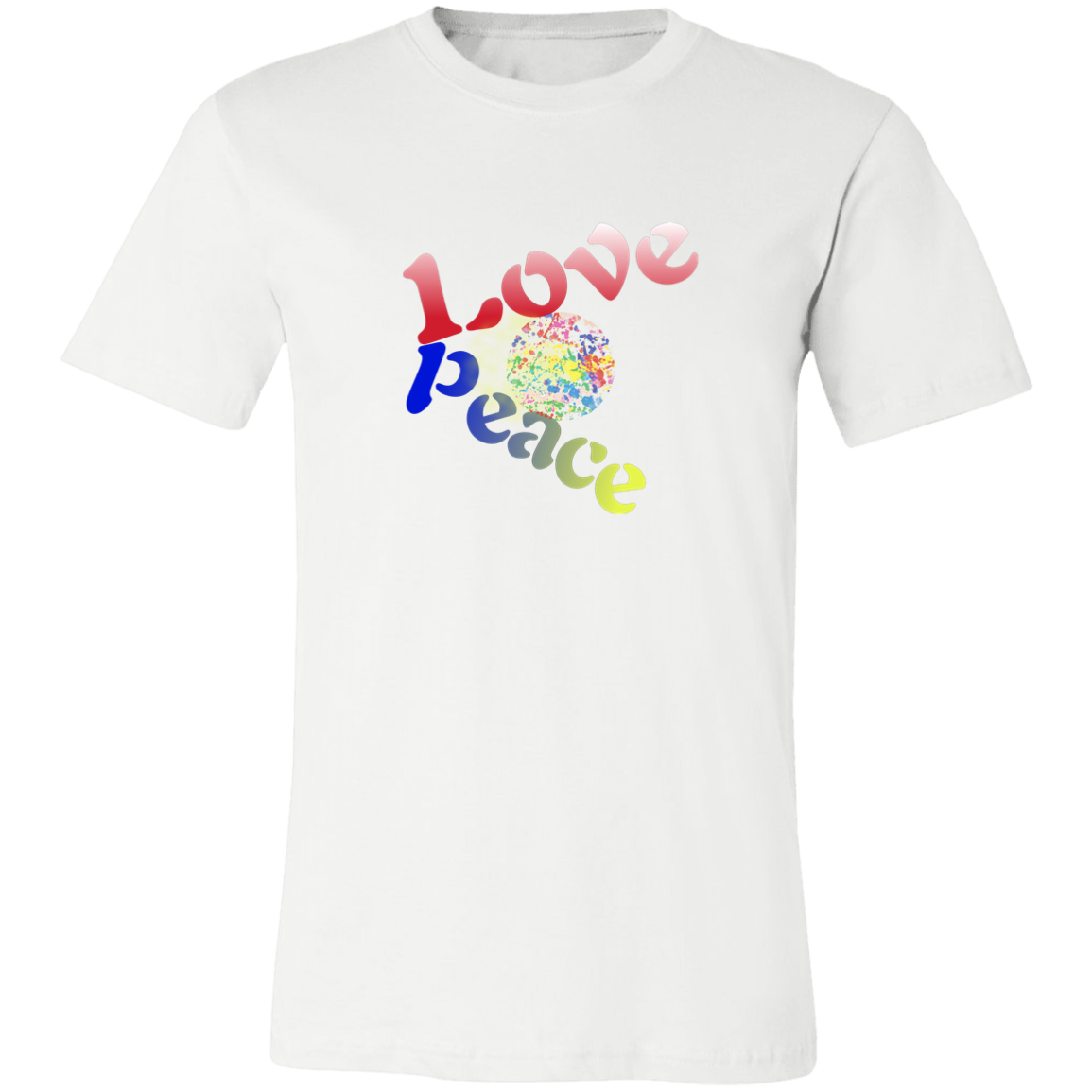 PEACE LOVE 3001C Unisex Jersey Short-Sleeve T-Shirt