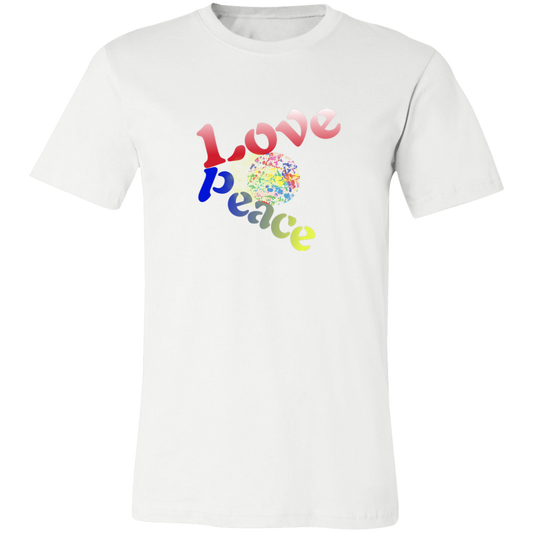 PEACE LOVE 3001C Unisex Jersey Short-Sleeve T-Shirt