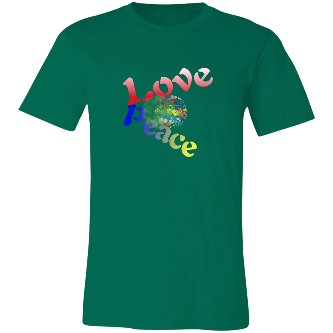 PEACE LOVE 3001C Unisex Jersey Short-Sleeve T-Shirt