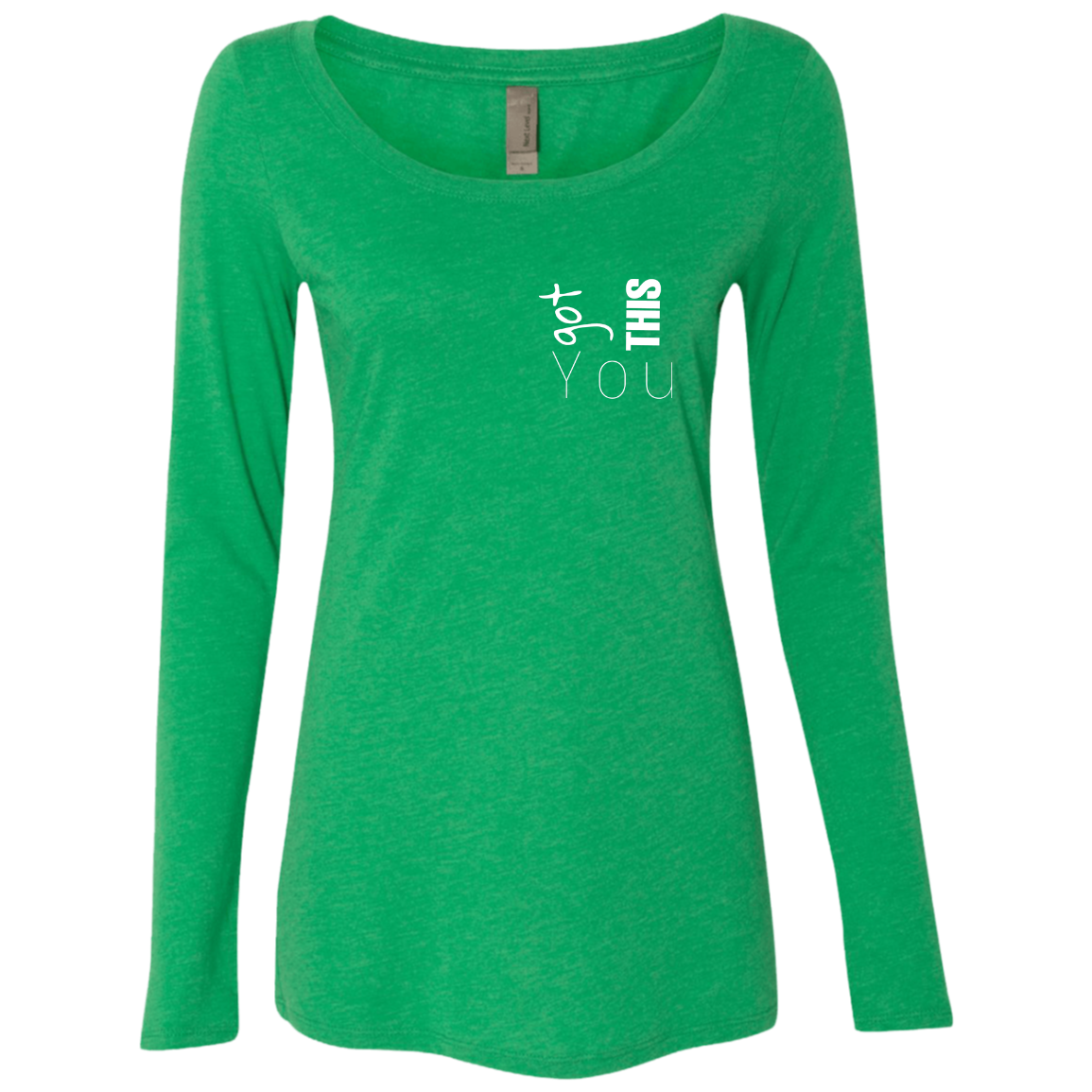 You got this NL6731 Ladies' Triblend LS Scoop