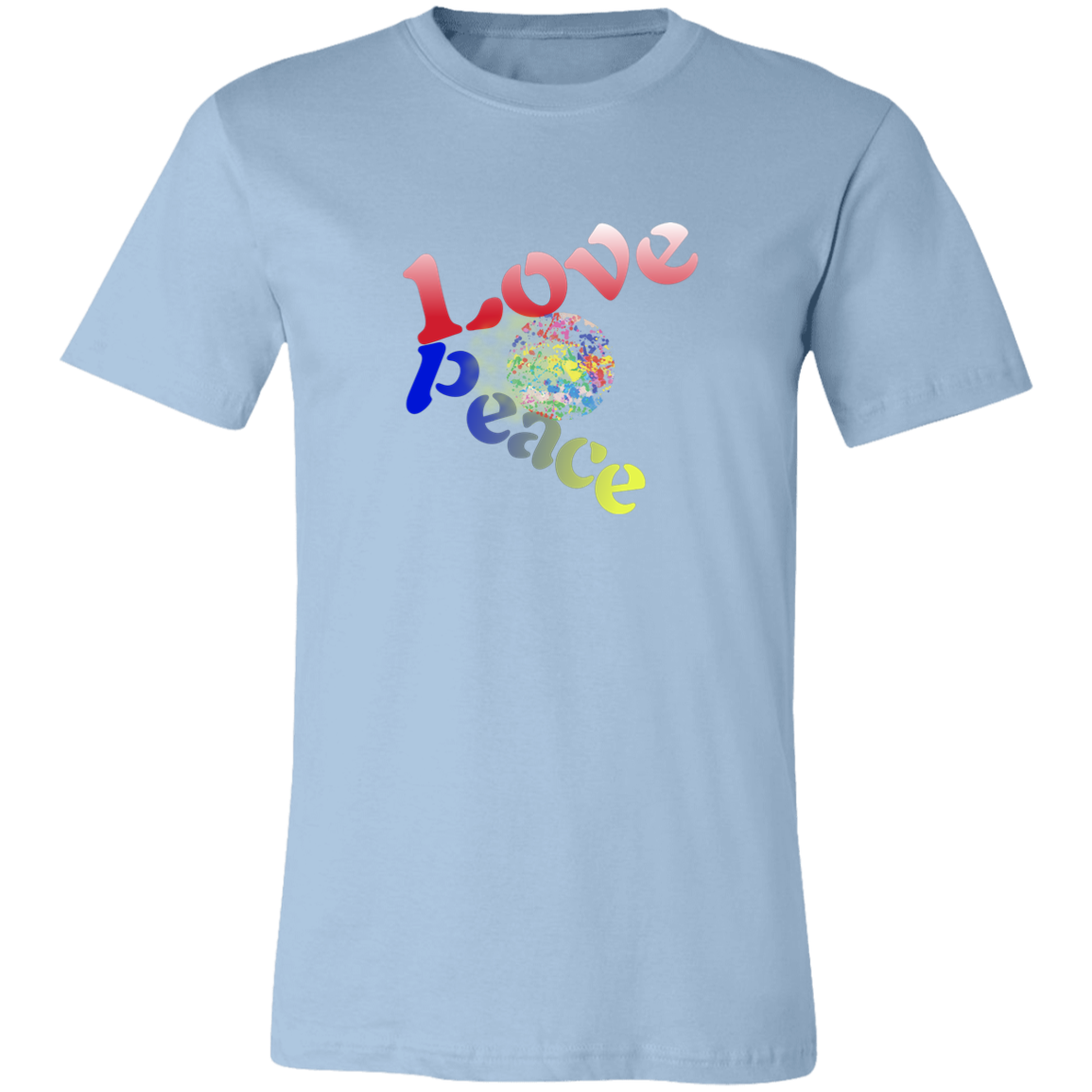 PEACE LOVE 3001C Unisex Jersey Short-Sleeve T-Shirt