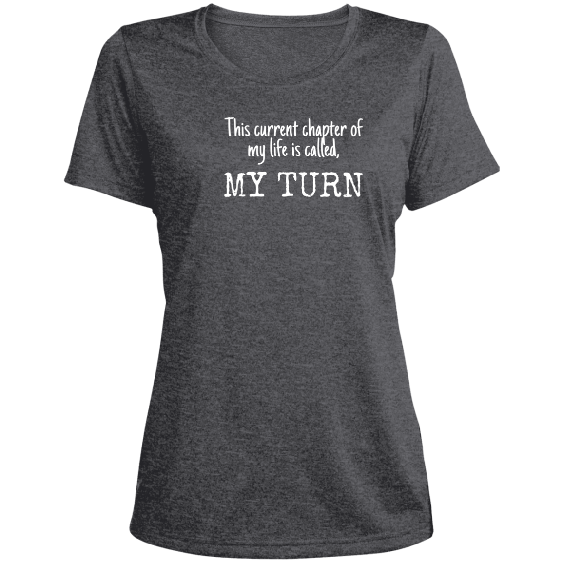 My Turn LST360 Ladies' Heather Scoop Neck Performance Tee