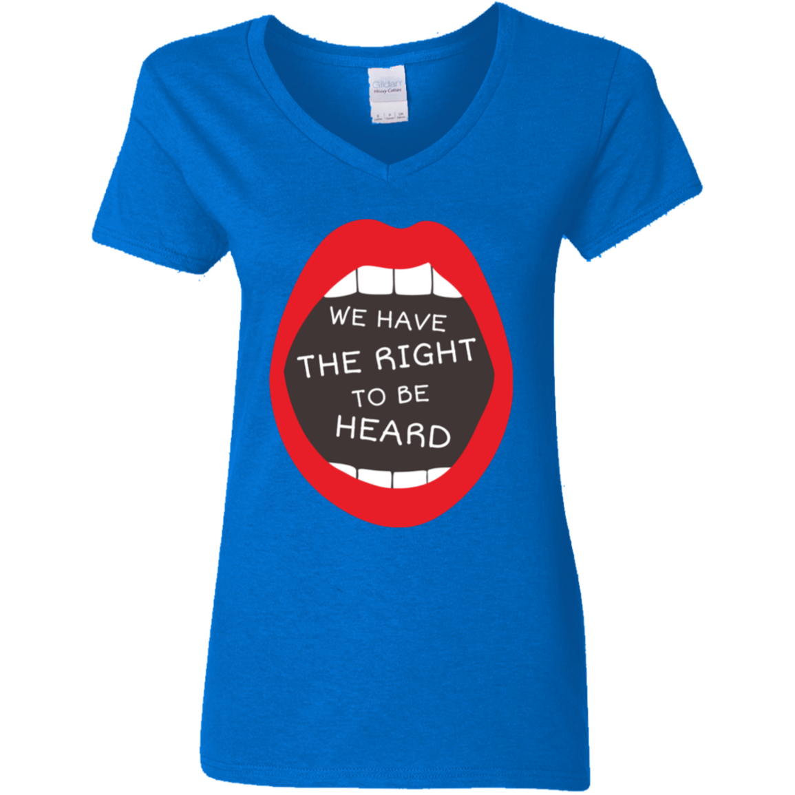 Be Heard G500VL Ladies' 5.3 oz. V-Neck T-Shirt