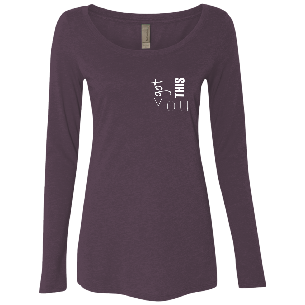 You got this NL6731 Ladies' Triblend LS Scoop