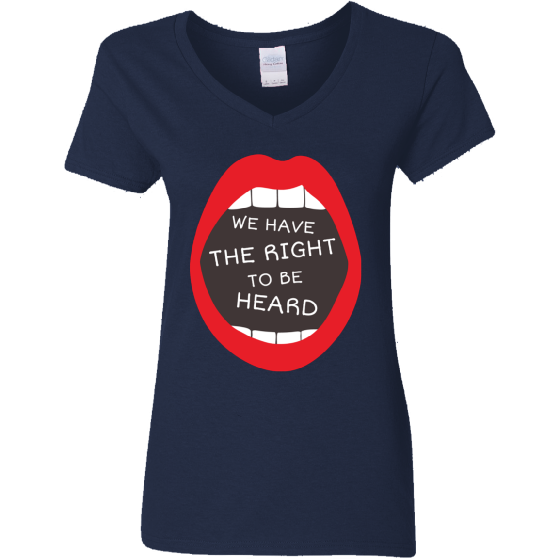 Be Heard G500VL Ladies' 5.3 oz. V-Neck T-Shirt