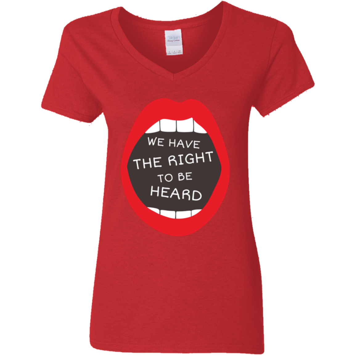 Be Heard G500VL Ladies' 5.3 oz. V-Neck T-Shirt