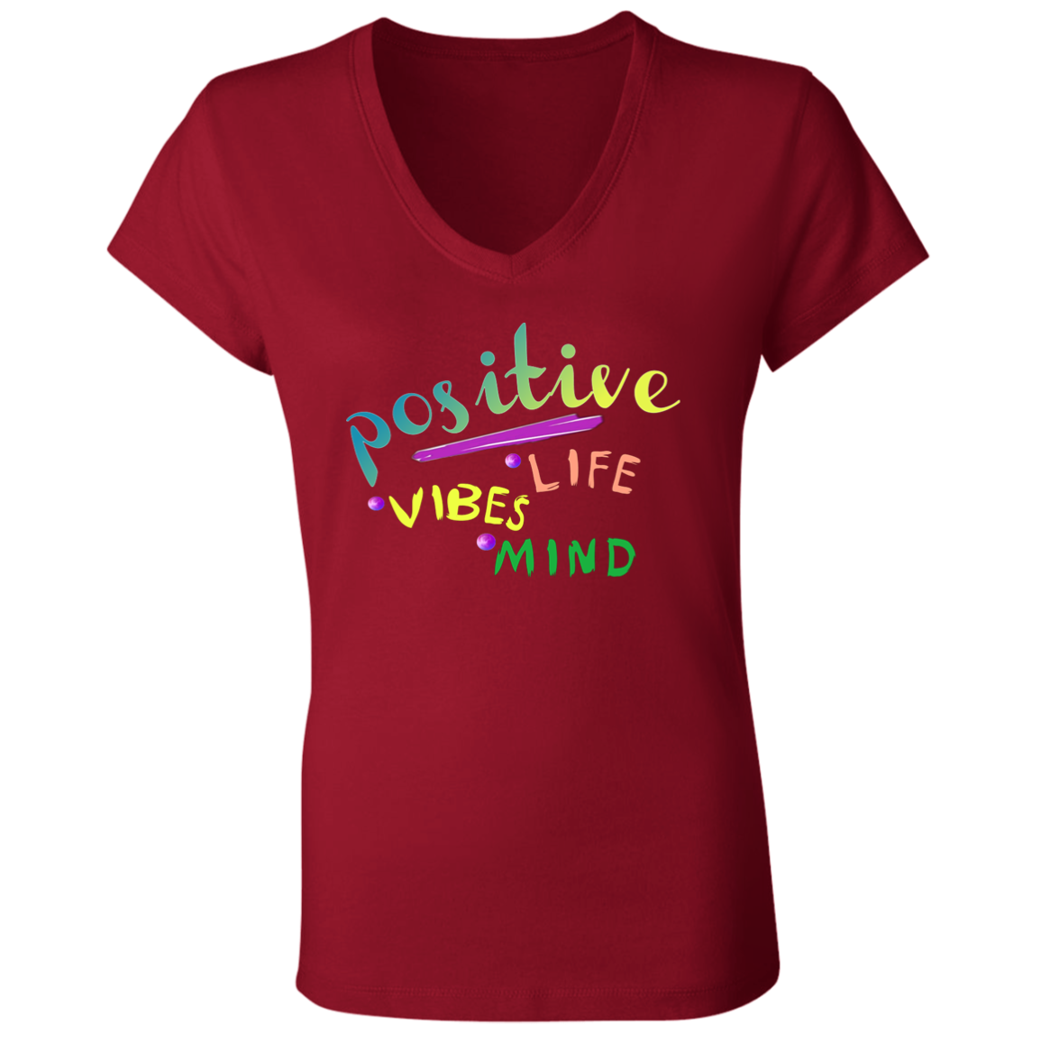 Positive 3 B6005 Ladies' Jersey V-Neck T-Shirt