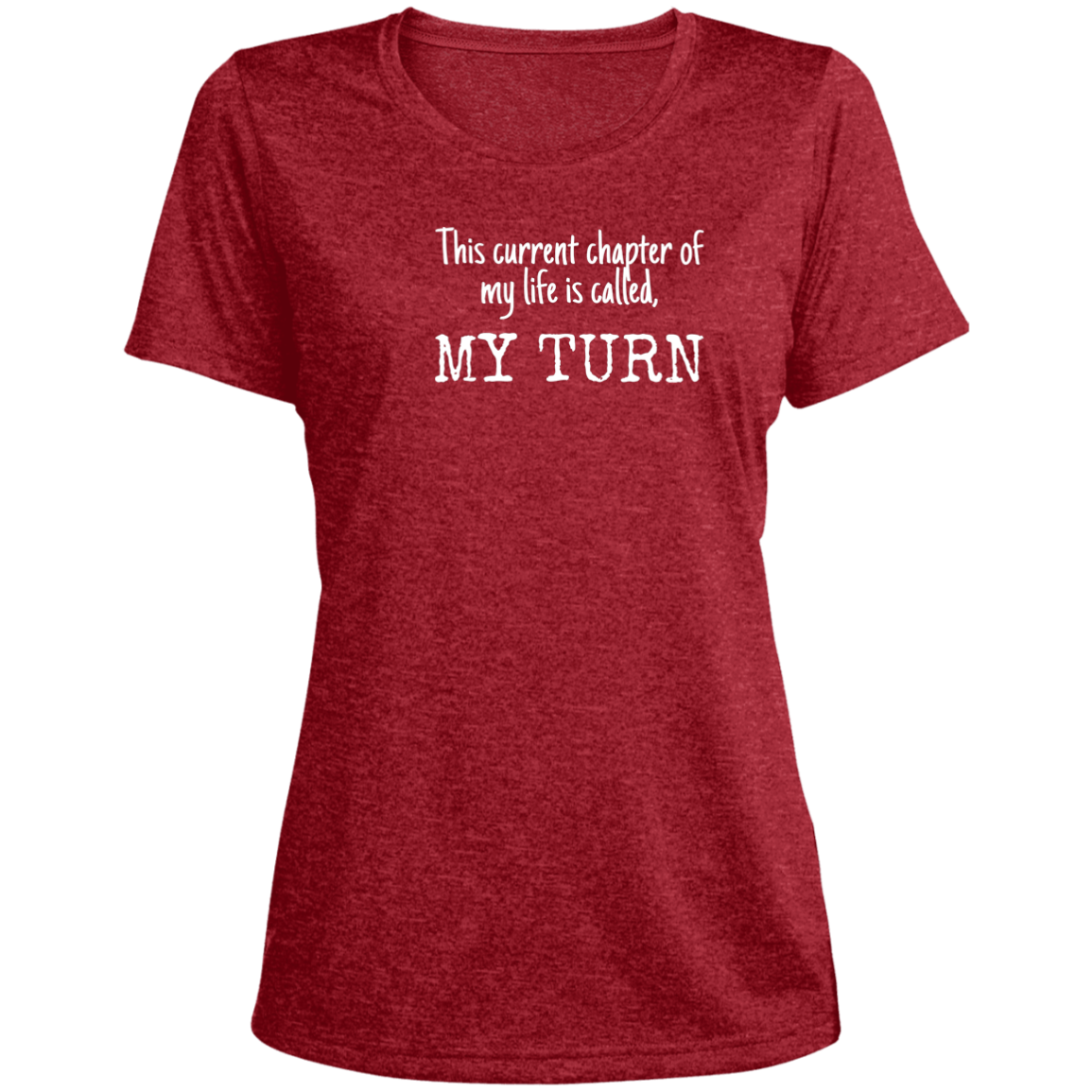 My Turn LST360 Ladies' Heather Scoop Neck Performance Tee