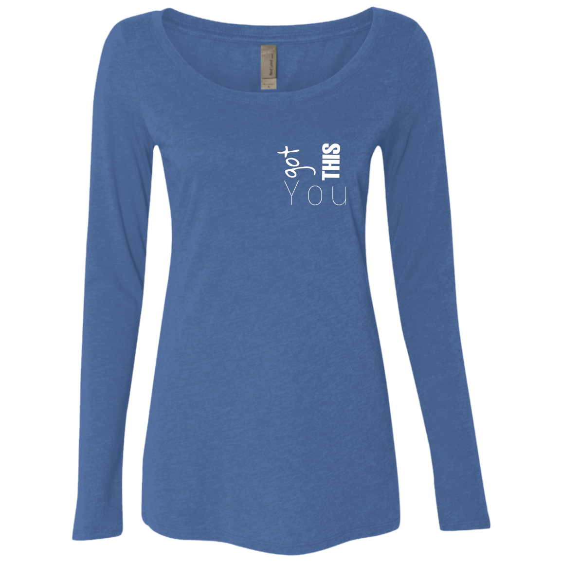 You got this NL6731 Ladies' Triblend LS Scoop