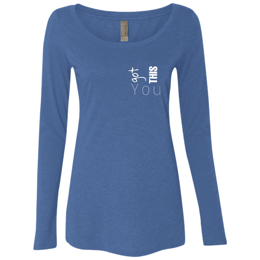 You got this NL6731 Ladies' Triblend LS Scoop