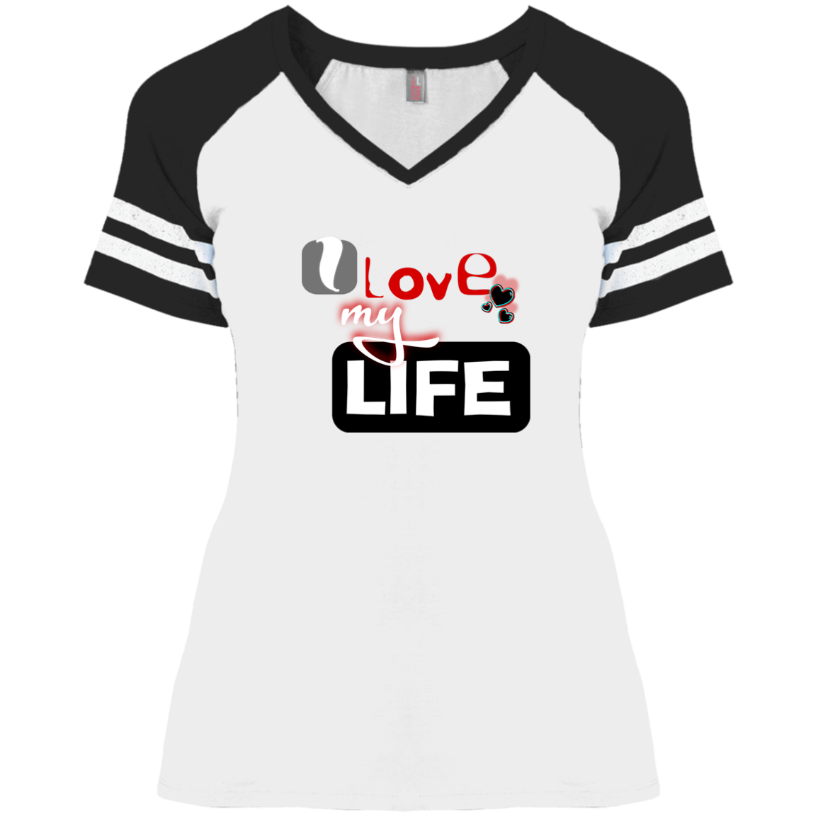 LOVEML DM476 Ladies' Game V-Neck T-Shirt