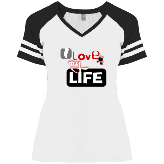 LOVEML DM476 Ladies' Game V-Neck T-Shirt