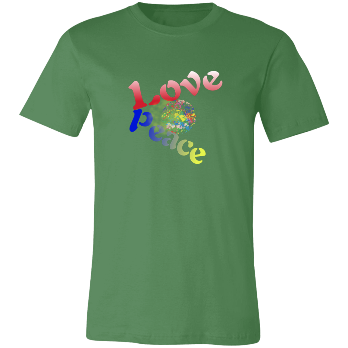 PEACE LOVE 3001C Unisex Jersey Short-Sleeve T-Shirt