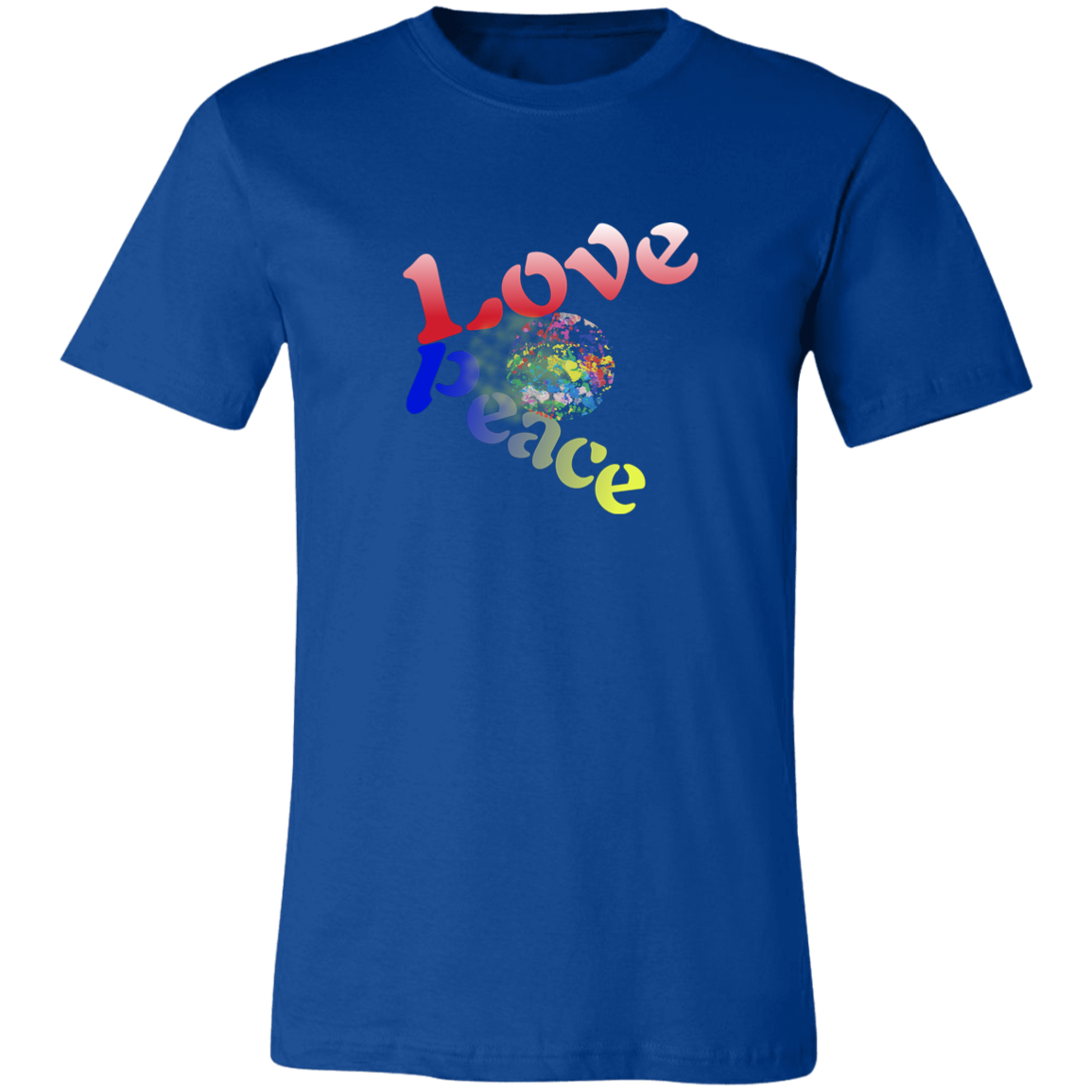 PEACE LOVE 3001C Unisex Jersey Short-Sleeve T-Shirt