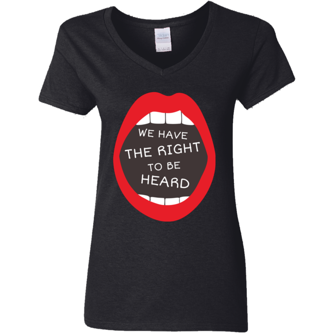 Be Heard G500VL Ladies' 5.3 oz. V-Neck T-Shirt