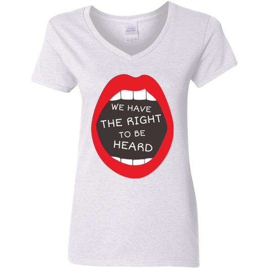 Be Heard G500VL Ladies' 5.3 oz. V-Neck T-Shirt