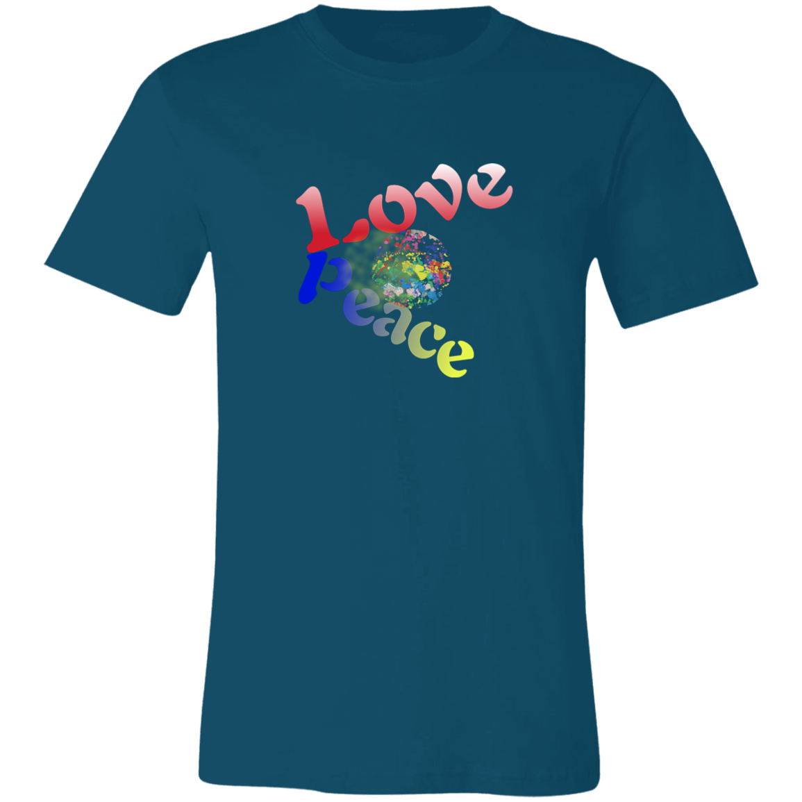 PEACE LOVE 3001C Unisex Jersey Short-Sleeve T-Shirt