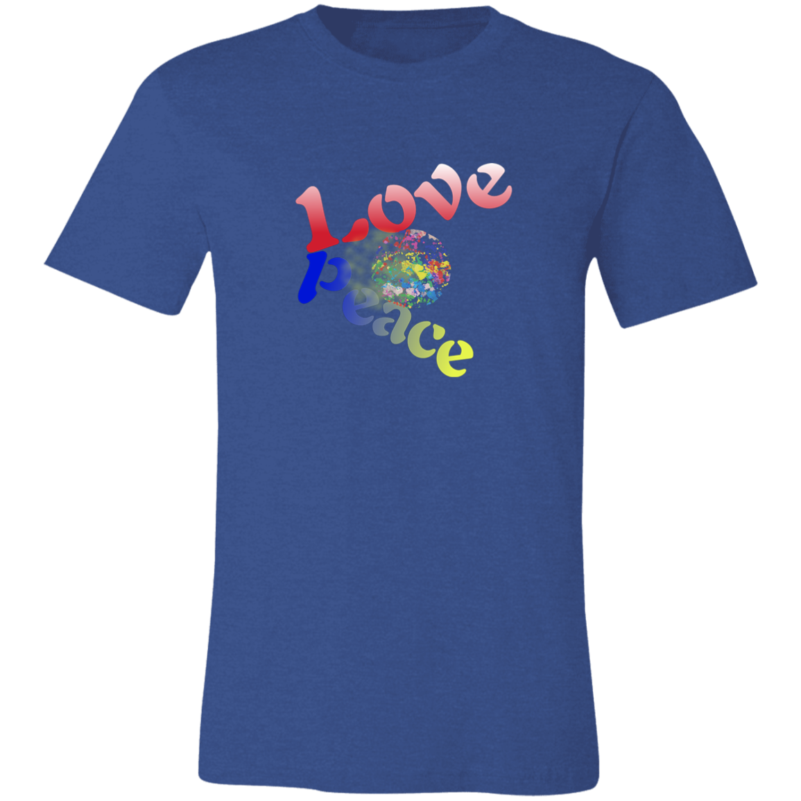 PEACE LOVE 3001C Unisex Jersey Short-Sleeve T-Shirt