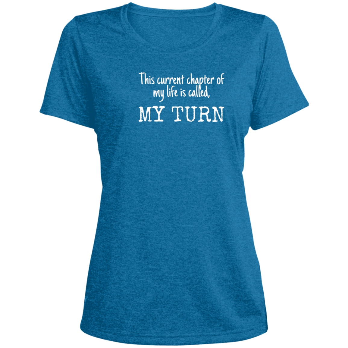 My Turn LST360 Ladies' Heather Scoop Neck Performance Tee