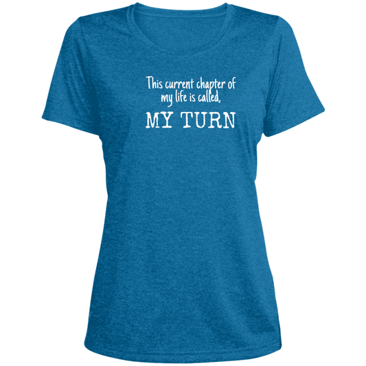 My Turn LST360 Ladies' Heather Scoop Neck Performance Tee